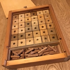 知育玩具　木製ブロック積み木の画像