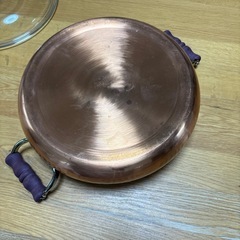 浅型両手鍋　アルミ？雪平鍋　1回のみ使用の画像