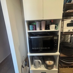 キッチン棚　カップボード　ニトリ　白の画像