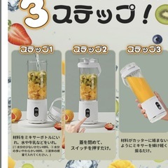ミキサー ジューサー コードレスミキサー USB充電式 小型 軽量 離乳食用の画像