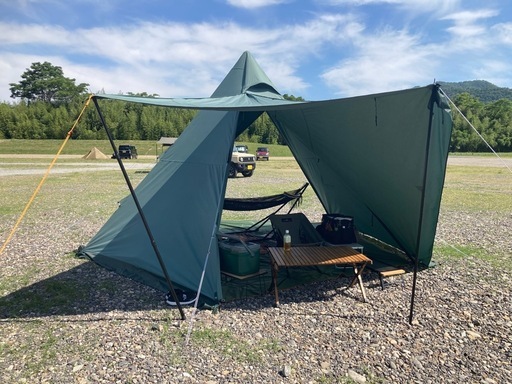 テンマクサーカスtc dx ダックグリーン 窓付きフロントフラップ グランドシート3点セット