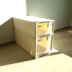 押入れケース２個（高さ23・35cm）【小金井市民限定】（小金井市再生家具）品番：11-01-04 ※新規優先の画像