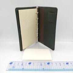 グリーン　レイメイ藤井　システム手帳　ダヴィンチ　ポケットサイズ　mini6の画像