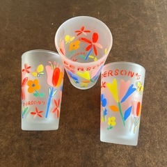 PERSON'S 花柄 フロストコップ 3個セットの画像