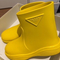 PRADA プラダ ラバーブーツ 黄色36(23〜23.5)レインブーツの画像