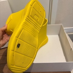 PRADA プラダ ラバーブーツ 黄色36(23〜23.5)レインブーツの画像