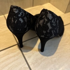 DIANA ブラック レース ハイヒールの画像
