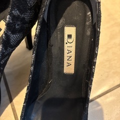 DIANA ブラック レース ハイヒールの画像