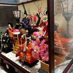 3段雛人形 ガラスケース入  昭和 レトロの画像