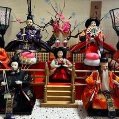 3段雛人形 ガラスケース入  昭和 レトロの画像