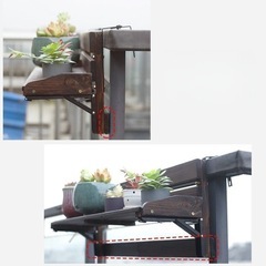 バルコニーバーテーブル//ガーデニングラックの画像