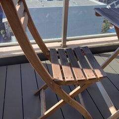 テーブル、イス、ベランダ、庭用の画像