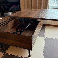 ニトリ　昇降リビングテーブル(リフティ 100 MBR) の画像