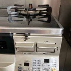 都市ガス 最上位Rinnai ラクシエ 水無し両面グリル ガラストップ ガステーブル ガスコンロ 炊飯機能 湯わかし機能の画像