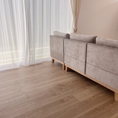 3人掛けソファ　オットマン付きの画像