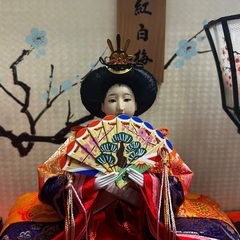 3段雛人形 ガラスケース入  昭和 レトロの画像