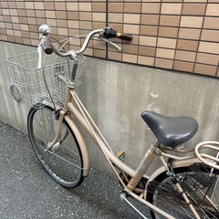 変速　26インチ　自転車　ベージュの画像