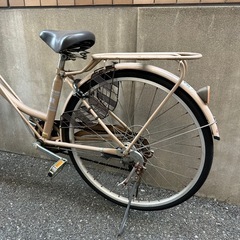 変速　26インチ　自転車　ベージュの画像