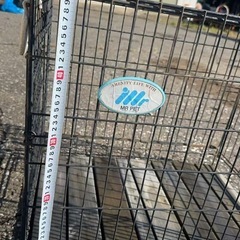 鉄製折りたたみ式ペットケージサイズ：約 長さ60cm × 高さ50cm × 幅40cmの画像