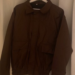 【新品未開封】韓国 襟付きボリュームスリーブフェイクレザーブルゾン ブラウン 茶の画像