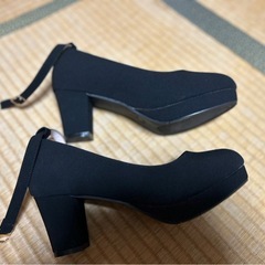 【新品・未使用】パンプス　24.5cm 　黒　の画像