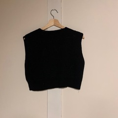 袖なし重ね着ニットの画像