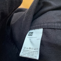 gu 黒スエード生地シャツの画像