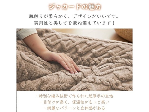 こたつ布団 長方形 210㎝✖️290㎝リバーシブル 厚手 洗える ベージュ