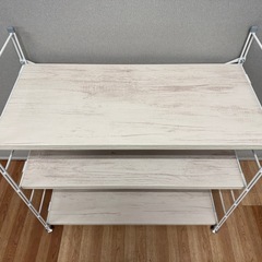 3段　ウッドシェルフ　収納ラックの画像