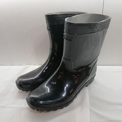 【中古・傷や汚れあり】Okamoto／黒長靴／A0046Mの画像