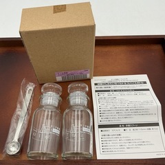 タニタ食堂 ガラス調味料ボトル2本 & 計量スプーンセット の画像