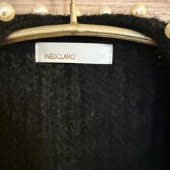 ined claro アルパカブレンドパールカーディガンの画像