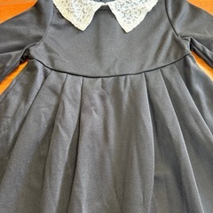 黒のレース付ワンピース美品の画像