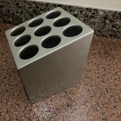 傘立て　シルバー　9本収納　シンプルモダンの画像