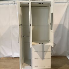 No.155　ニトリ　ワードローブ　クローゼット　白（豊橋市収集業務課リユース家具）の画像