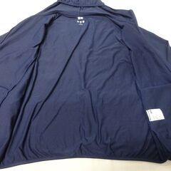 ( M-1016 )UNIQLO ユニクロ エアリズムUVカットメッシュパーカ（長袖） Lサイズ ネイビー 紺色 レディース 241-404086 中古の画像