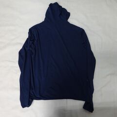 ( M-1016 )UNIQLO ユニクロ エアリズムUVカットメッシュパーカ（長袖） Lサイズ ネイビー 紺色 レディース 241-404086 中古の画像