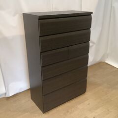 【交渉中】No.158　ニトリ　タンス　チェスト　６段　WISH3　80HC-DBR3（豊橋市収集業務課リユース家具）の画像