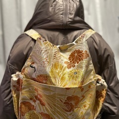 いいね無し即買マグネットポケットおまけ　花嫁衣装リメイク　5wayトートバッグ　新品の画像