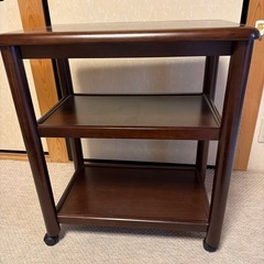 ワゴン　台　　たな棚　　天然木ざい材の画像