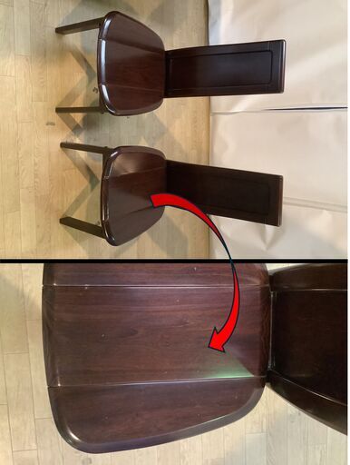 No.159　ニトリ ダイニングテーブル(110×110）　4人かけ（豊橋市収集業務課リユース家具）