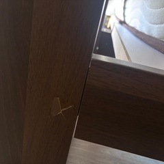 【6日迄！‼️】マットレス付きベッド　セミダブルの画像