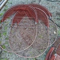 6セット 穴子 シャコ カニカゴ 蟹カゴ 蟹篭  蟹採り 漁具、中古の画像