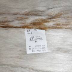 ★新品 フェイクムートンコートジャケット 毛皮調ファー・インナー ハーフコート Mサイズ キャメル色の画像