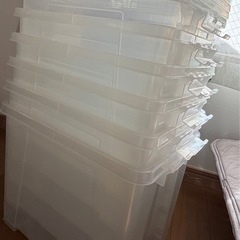 クリア収納ボックス6個セットの画像
