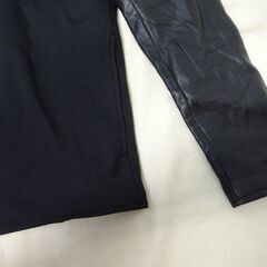 ( M-1017 )ZARA ザラ ノーカラージャケット フェイクレザー ブラック 黒 USA S レディース おしゃれ カッコイイ 中古の画像