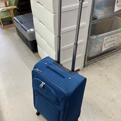 ロ 2511-054 STORIES スーツケース ネイビー キャスター付き 容量不明 カギ付き 中古美品の画像