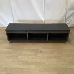 No.163　テレビ台　フラップ扉　ダークブラウン　幅149cm（豊橋市収集業務課リユース家具）の画像