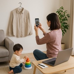 主婦歓迎✨【草加〜越谷】シフトなし時間縛りなし◎完全在宅 古着の検品・採寸・撮影の画像