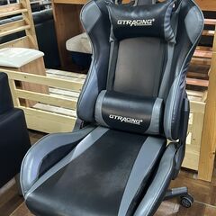 GTRACING ゲーミングチェア 腰クッション付き リクライニング ブラック×グレーの画像